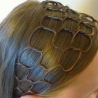 Honeycomb Headband Hairstyle