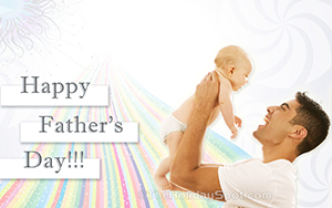 Wallpaper depicting the the sweet relation of a father that with his child.