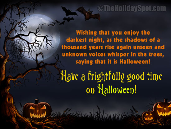 Halloween greeting card for WhatsApp and Facebook