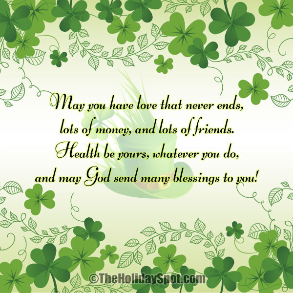 Irish blessing on never endlng love