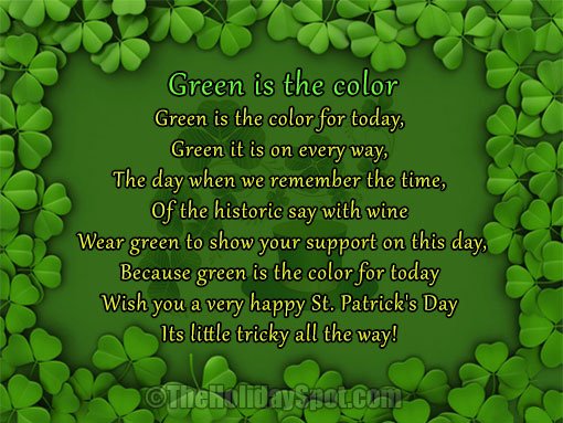 St. Patrick&#039;s day poem