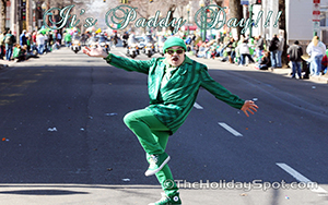 High Definition desktop illustration of a man celebrating St. Patrick's Day.