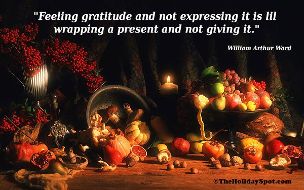 Thanksgiving quotation about gratitude