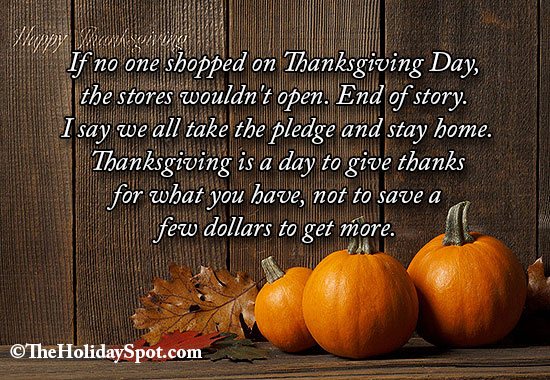 Thanksgiving is a day to give thanks