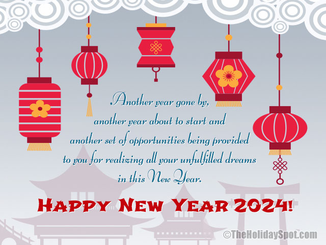 new year greeting card inside