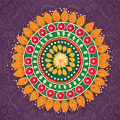 Colorful Rangoli Design for Diwali