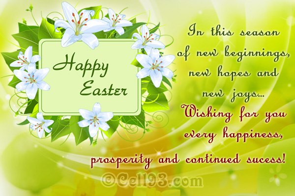 happy easter wishes card