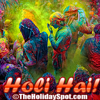 Holi card for Facebook