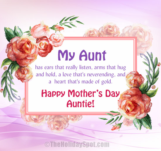 Mother s Day Greeting Cards For Aunts And Aunties